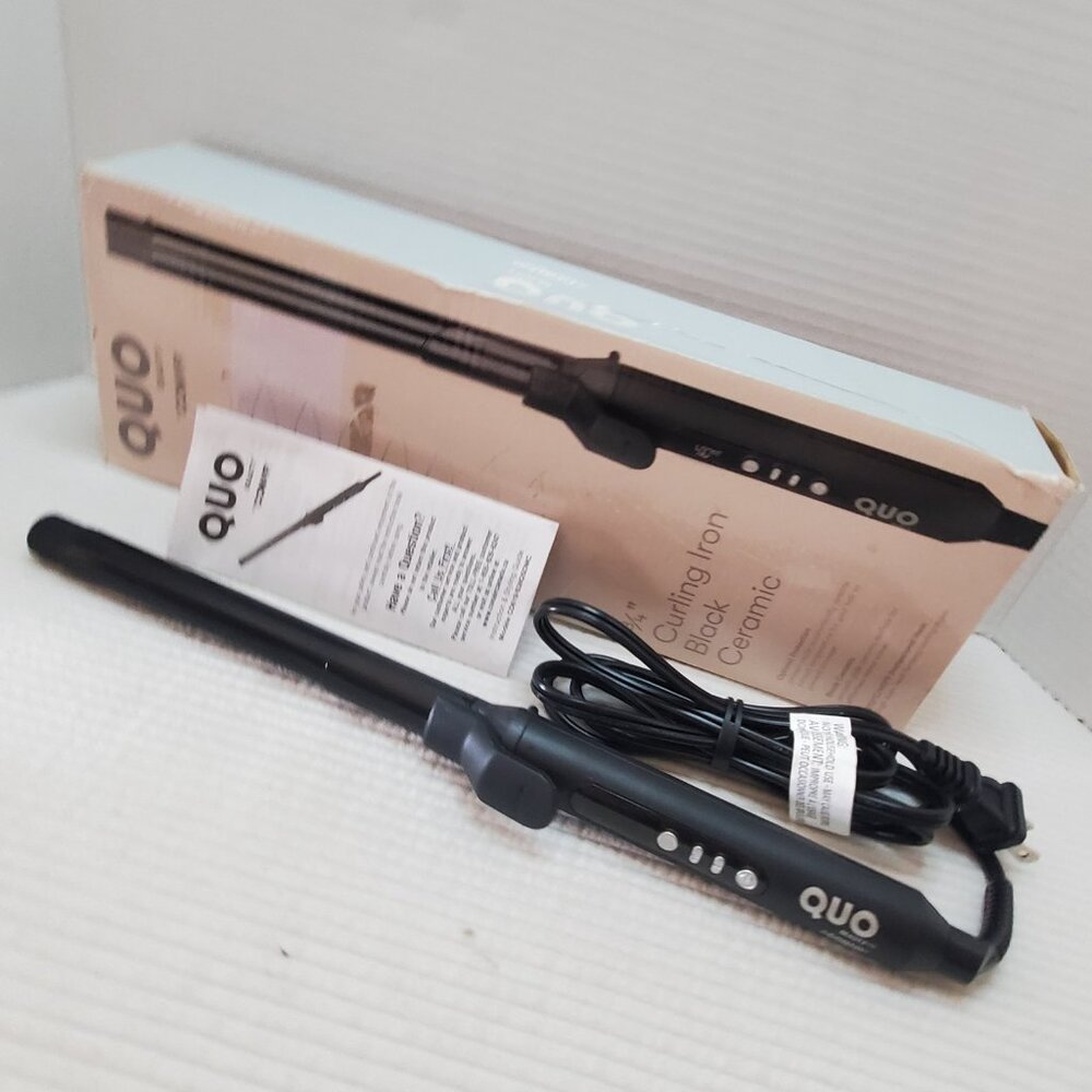 Quo Beauty By Conair Iron Wand Styler Hot Curling 3/4" CD619Q5DMC Ceramic Box